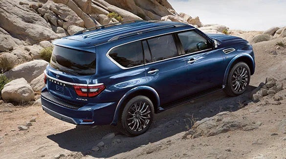 2023 Nissan Armada ascending off road hill illustrating body-on-frame construction. | Nissan of St. Augustine in St. Augustine FL
