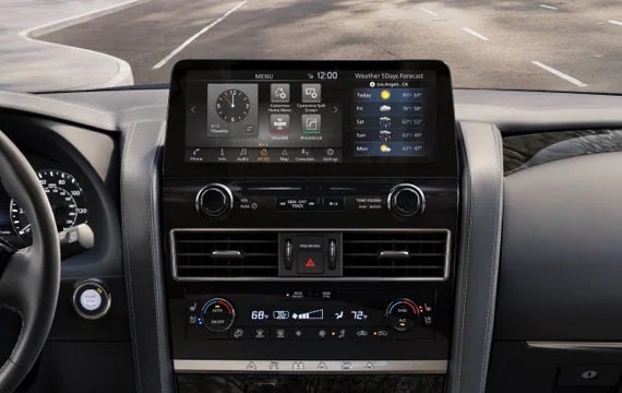 2023 Nissan Armada touchscreen and front console | Nissan of St. Augustine in St. Augustine FL