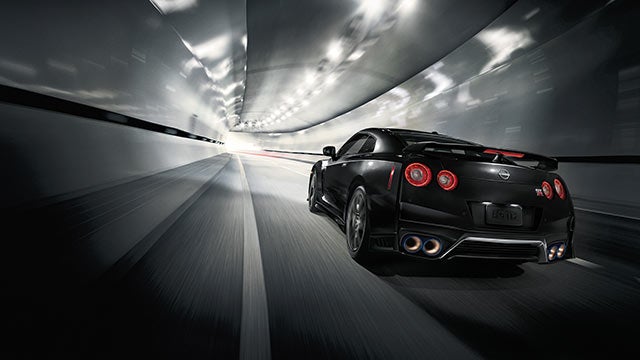 2023 Nissan GT-R seen from behind driving through a tunnel | Nissan of St. Augustine in St. Augustine FL