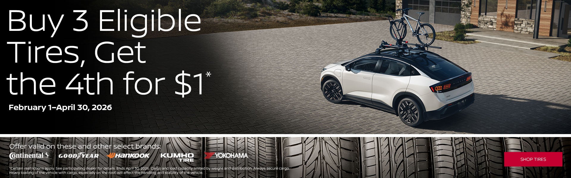 Buy 3 Tires, Get 4th for $1