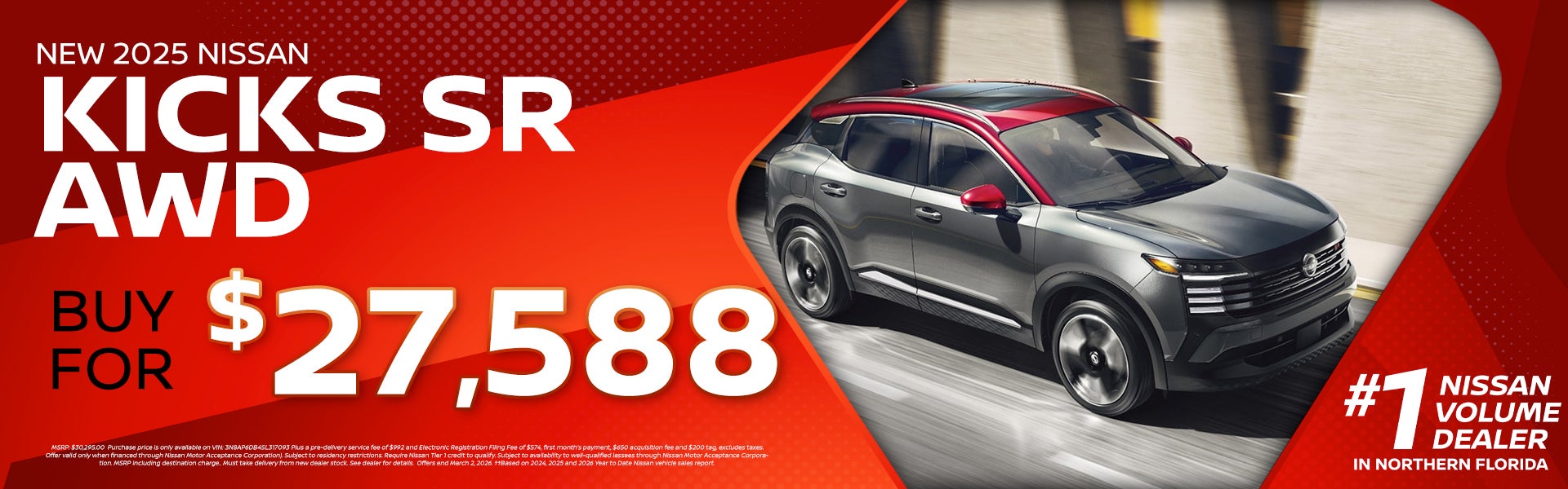 2025 Nissan Kicks $27,588