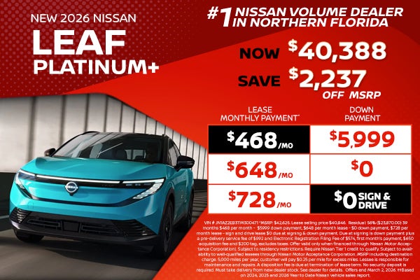 2026 Leaf lease as low as $468 per month