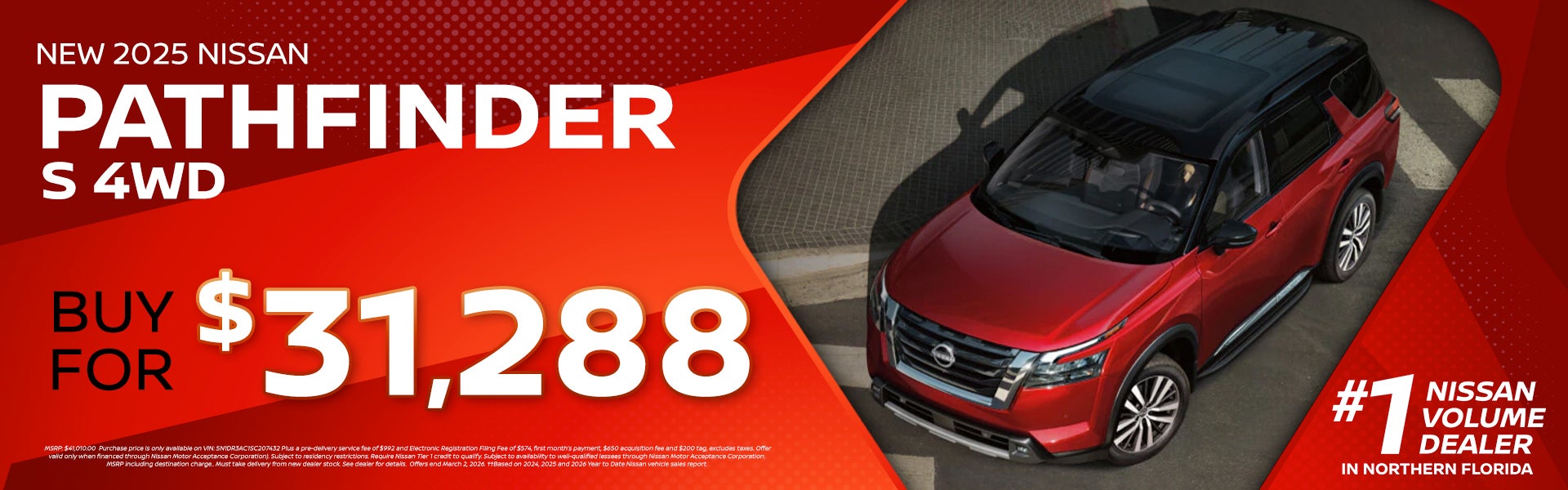 2025 Nissan Pathfinder $31,288