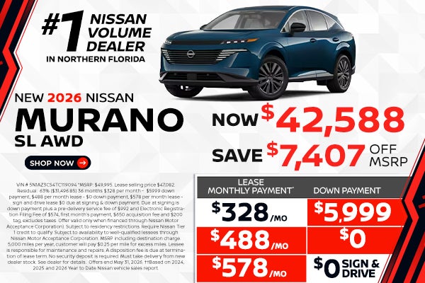 2026 Murano lease as low as $328 per month
