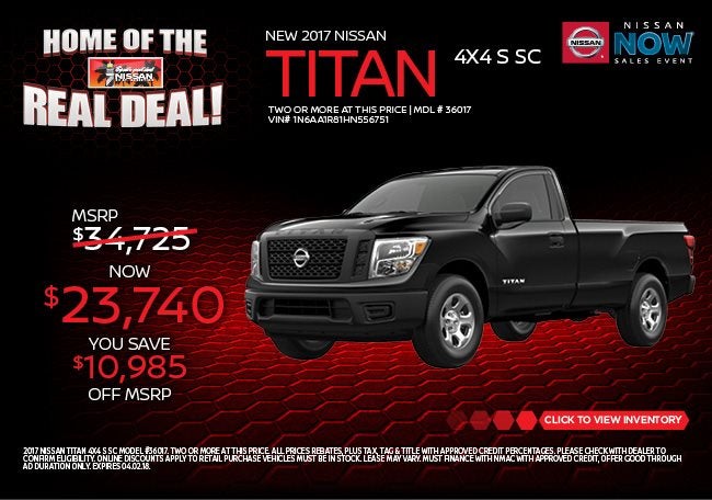 2017 Nissan Titan 4x4 S Offer