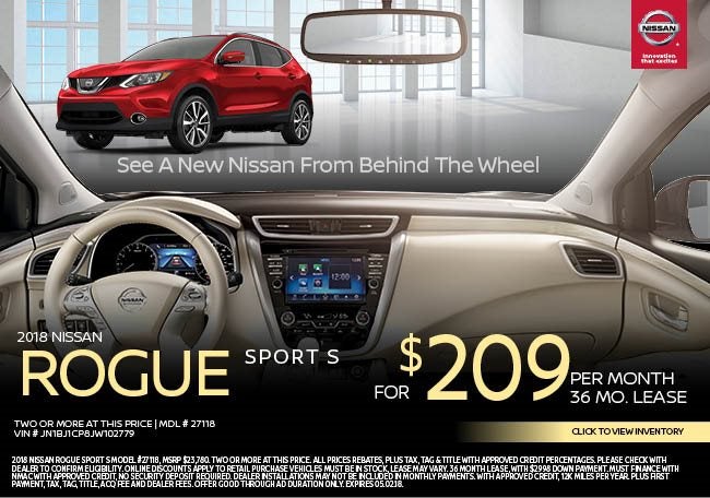 2018 Nissan Rogue Sport S Offer