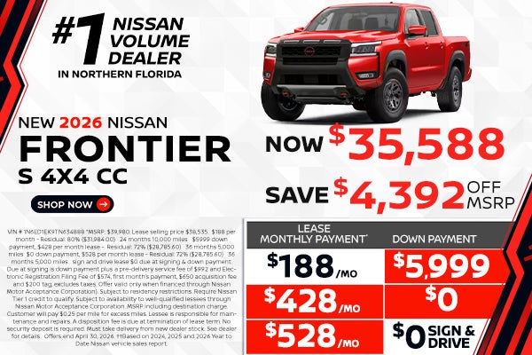 2026 Frontier lease as low as $188 per month