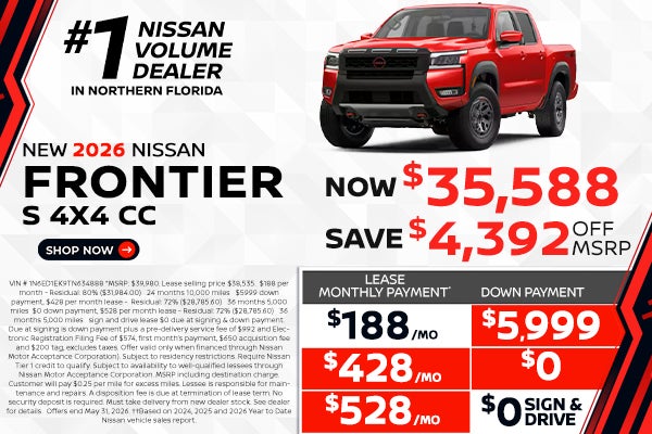 2026 Frontier lease as low as $188 per month